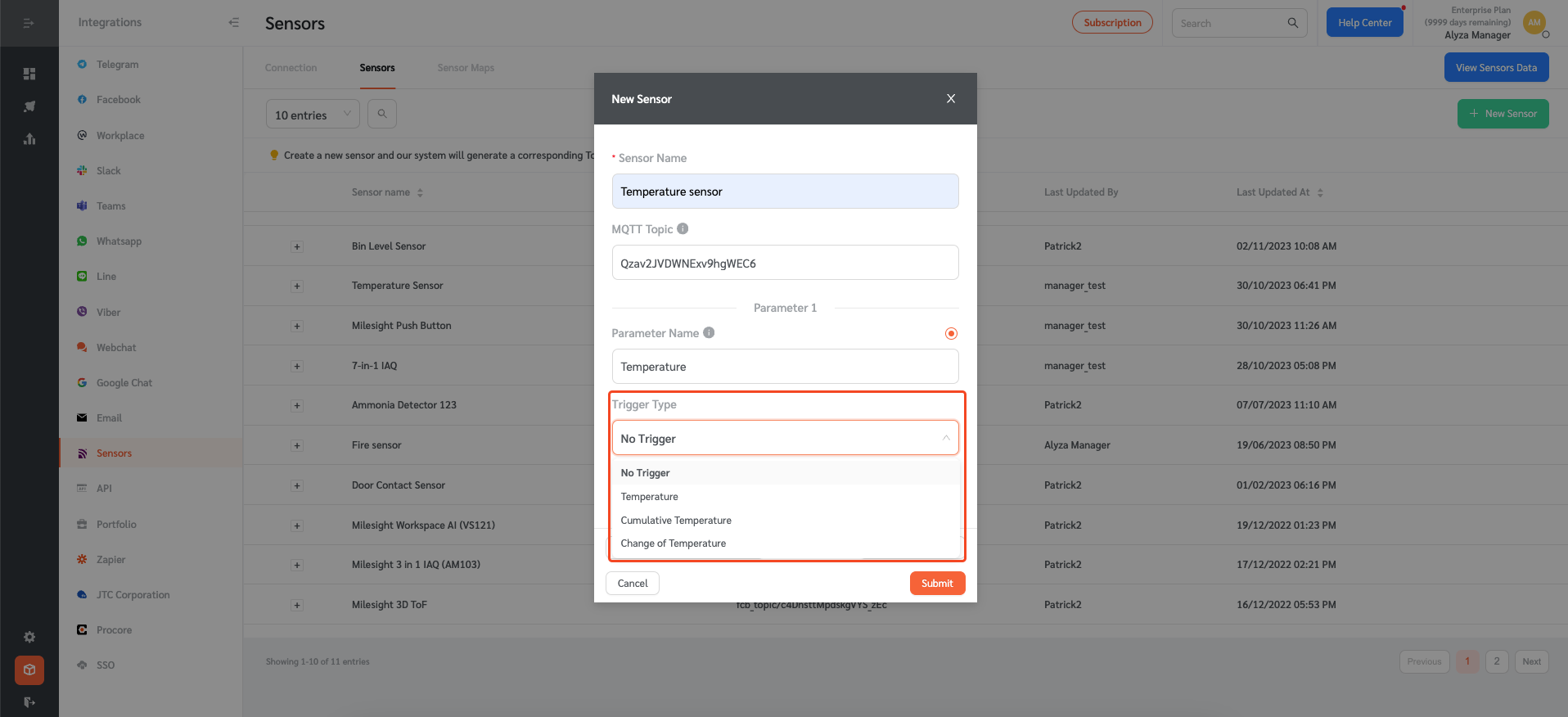 Sensors - FacilityBot - Facilities Management Software