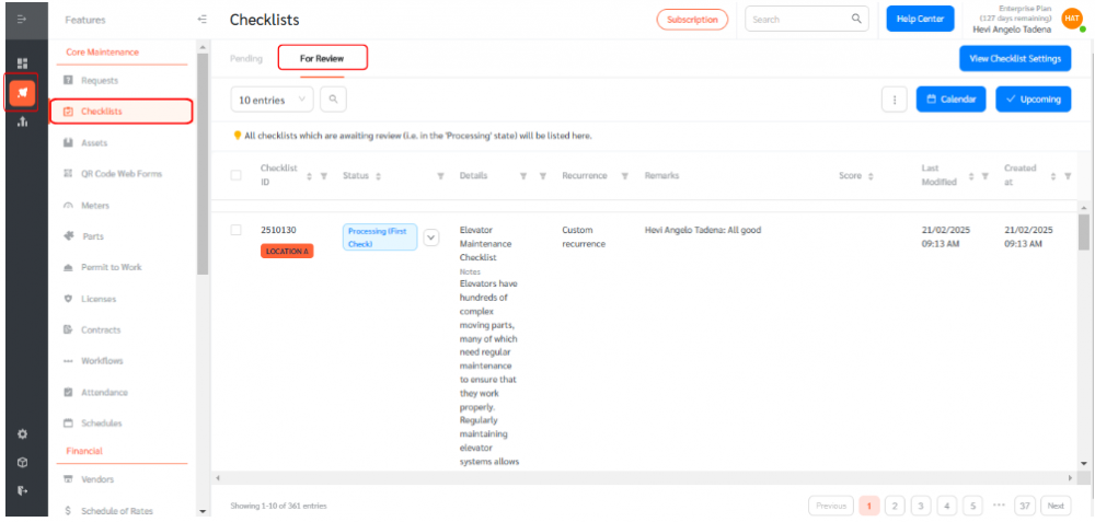 Multiple Sign Off Multiple Sign Off for Checklists - FacilityBot - Facilities Management ...