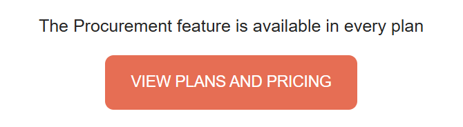 Online Procurement Management System Pricing