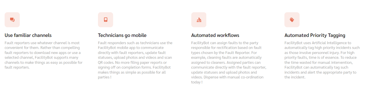 fault reporting app features