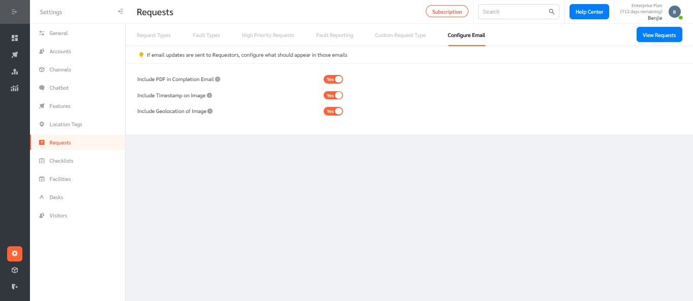 Requests - FacilityBot - Facilities Management Software